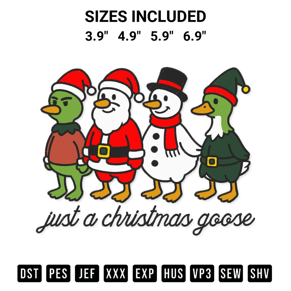 Looking for the perfect pattern? Download the Just A Christmas Goose Embroidery Design embroidery design today at Designspacks.com. Crisp, clean stitching guaranteed. Available sizes: 3.9", 4.9", 5.9", 6.9".