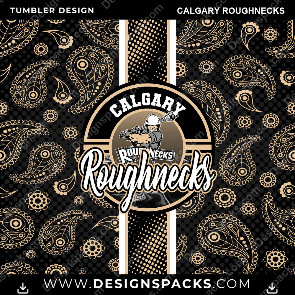 Lacrosse Handkerchief Calgary Roughnecks Tumbler Digital Wrap Design