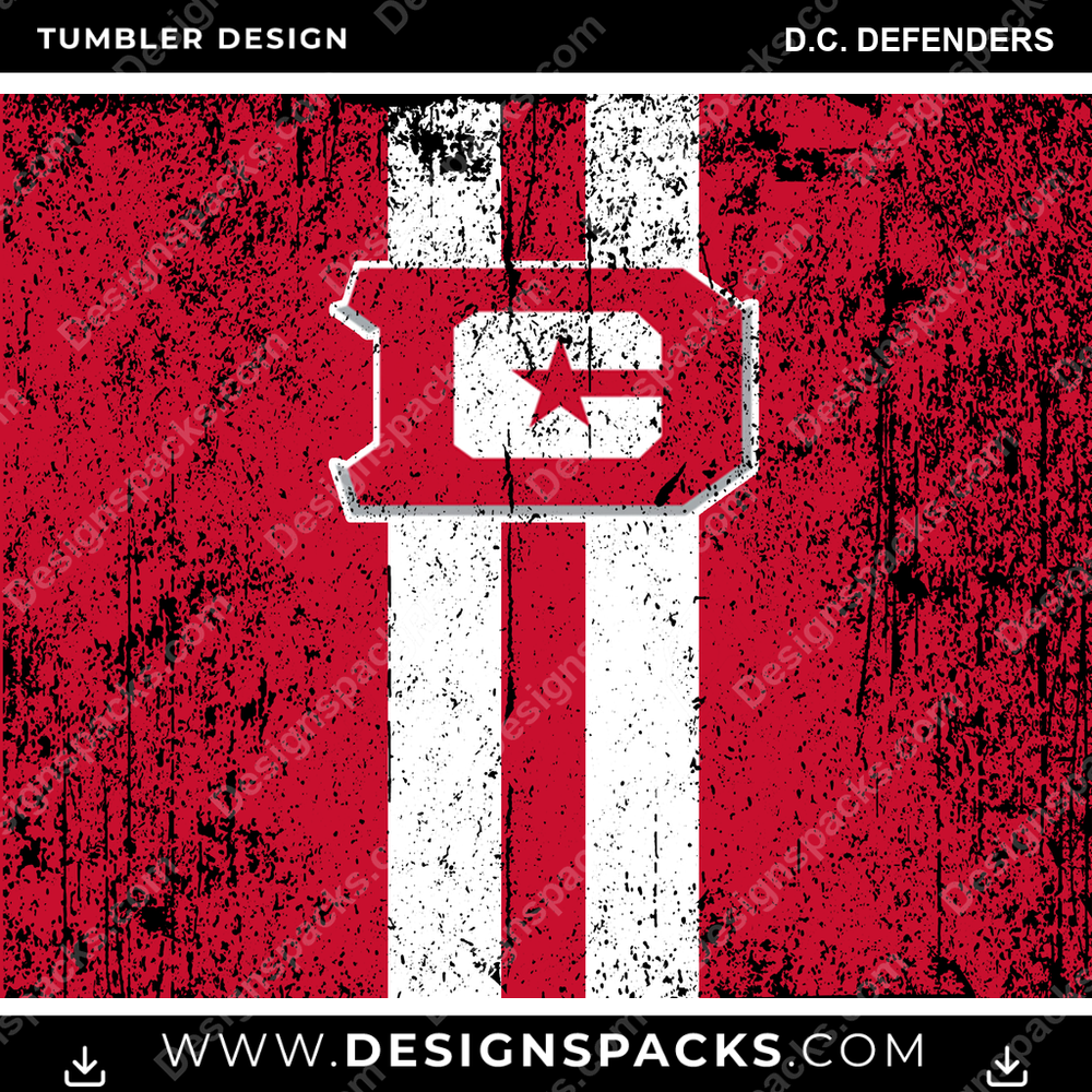Canada Football Grunge D.C. Defenders CFL Canada Tumbler Digital Wrap Design Download