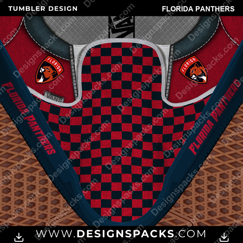 Ice Hockey Vans Classic Florida Panthers Tumbler Digital Wrap Design