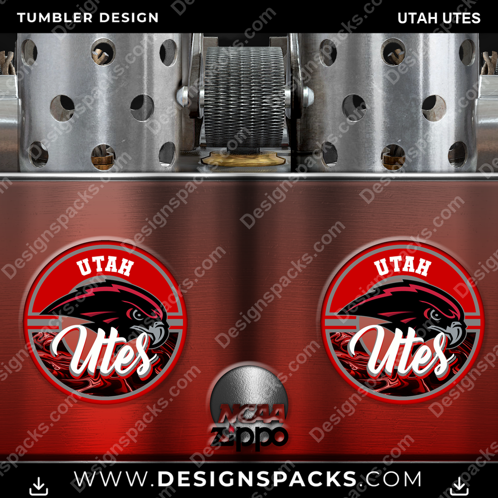 College Sport Zippo Lighter Utah Utes NCAA College Sport Tumbler Digital Wrap Design Download