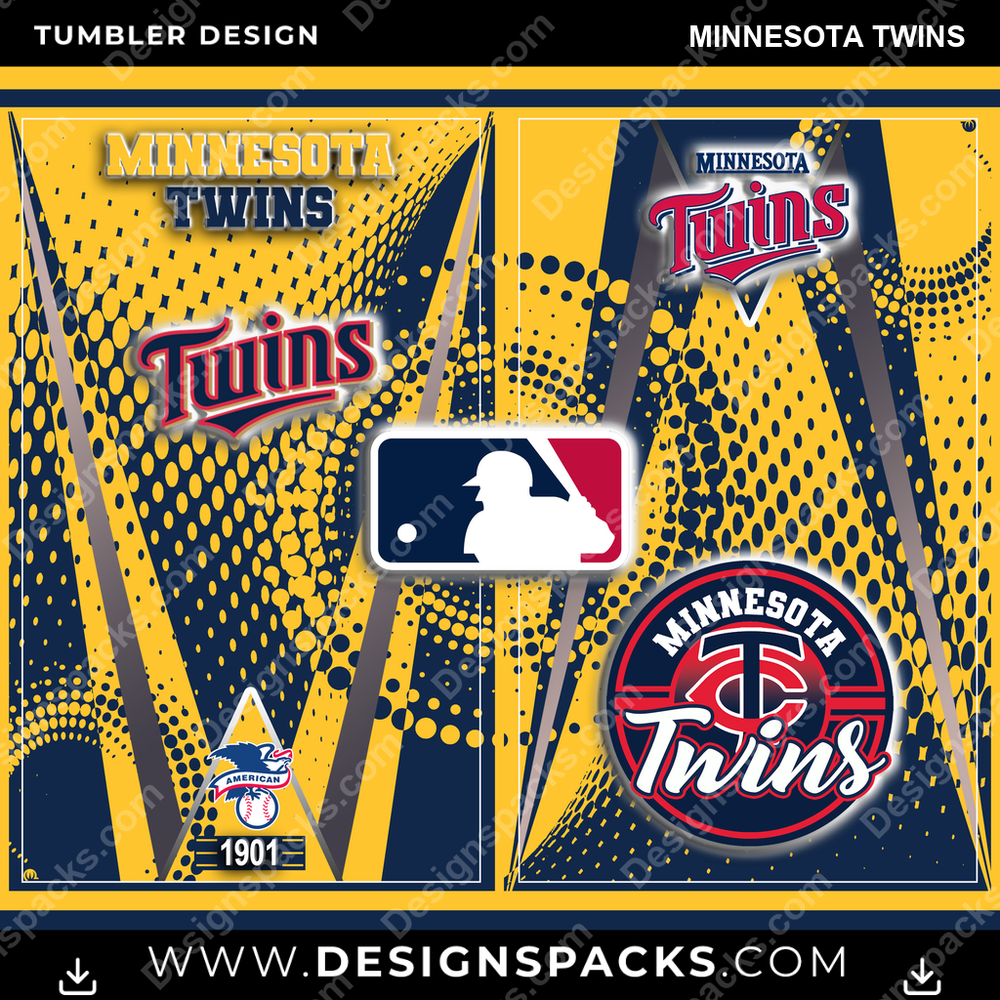Baseball Team Logo Minnesota Twins Tumbler Digital Wrap Design