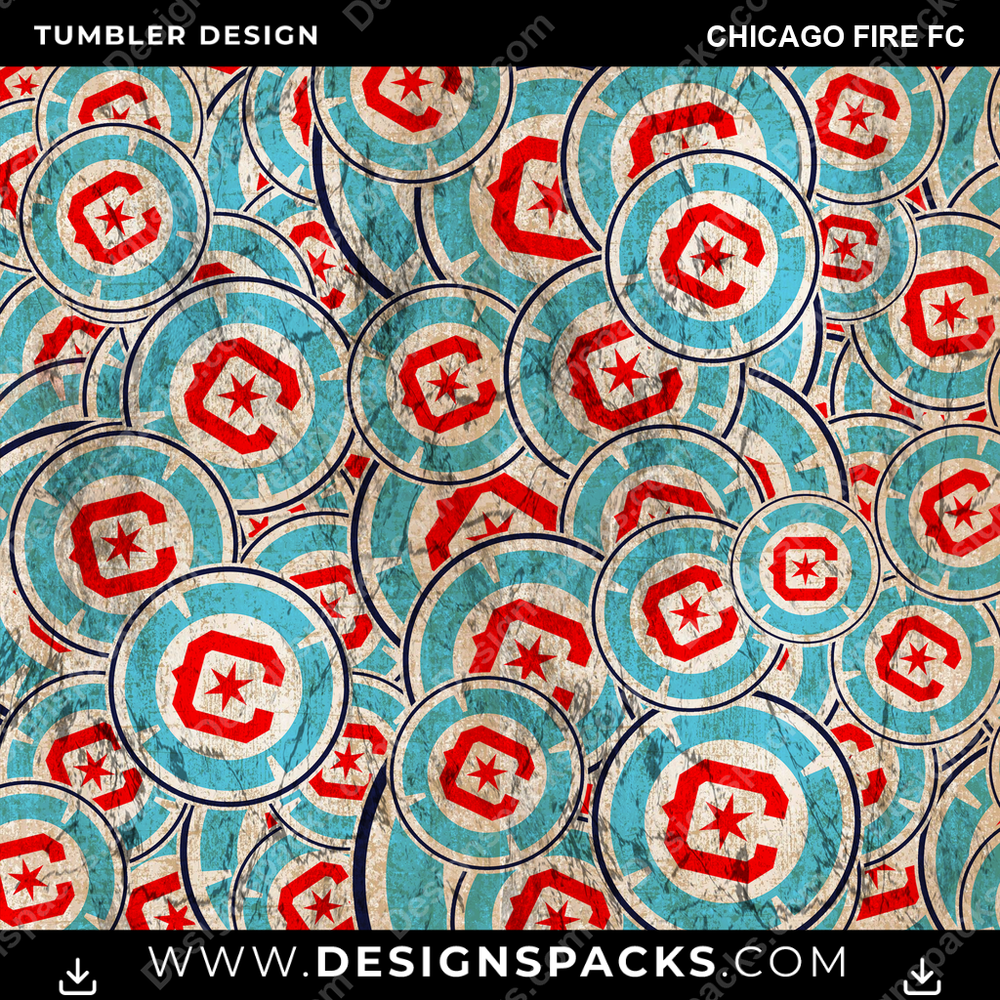 Soccer Logo BG Chicago Fire FC Tumbler Digital Wrap Design