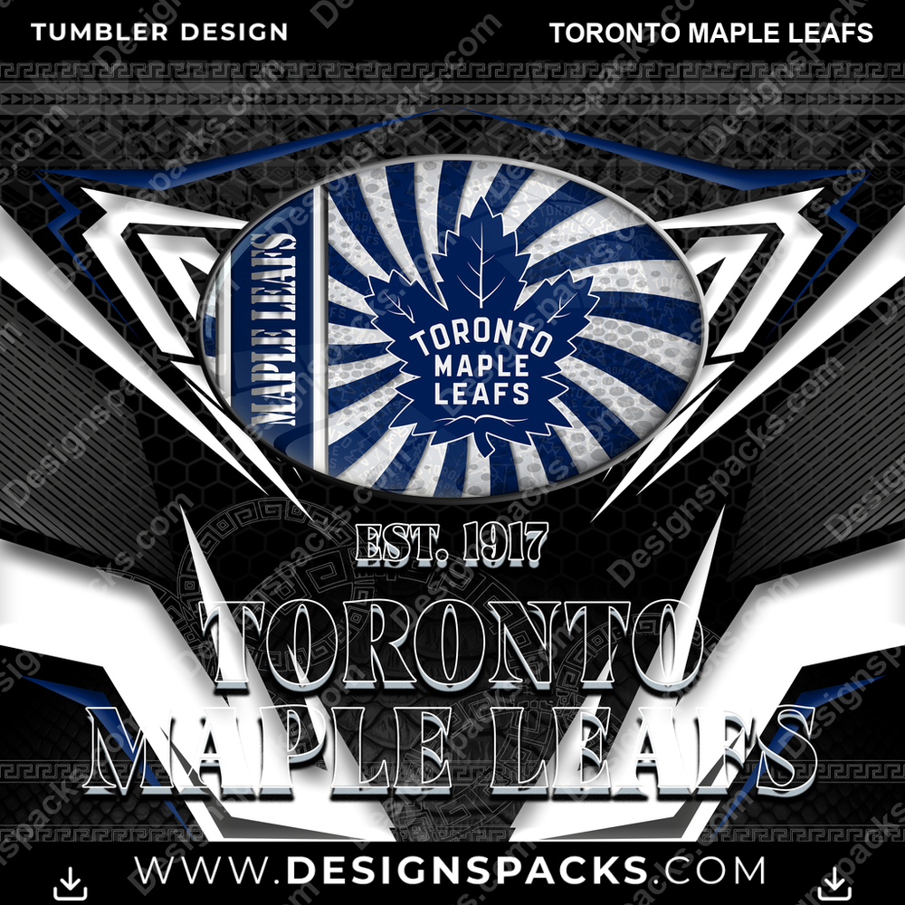 Hockey Tribal Toronto Maple Leafs Tumbler Digital Wrap Design