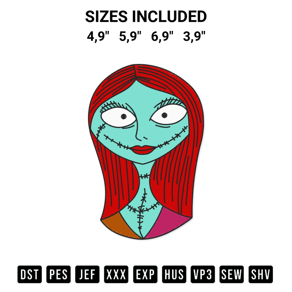 Create amazing crafts with the Sally The Nightmare Before Christmas Disney Castle Sunglasses Embroidery Design embroidery file. High-quality digital download from Designspacks.com, perfect for beginners and pros. Available sizes: 4,9", 5,9", 6,9", 3,9".