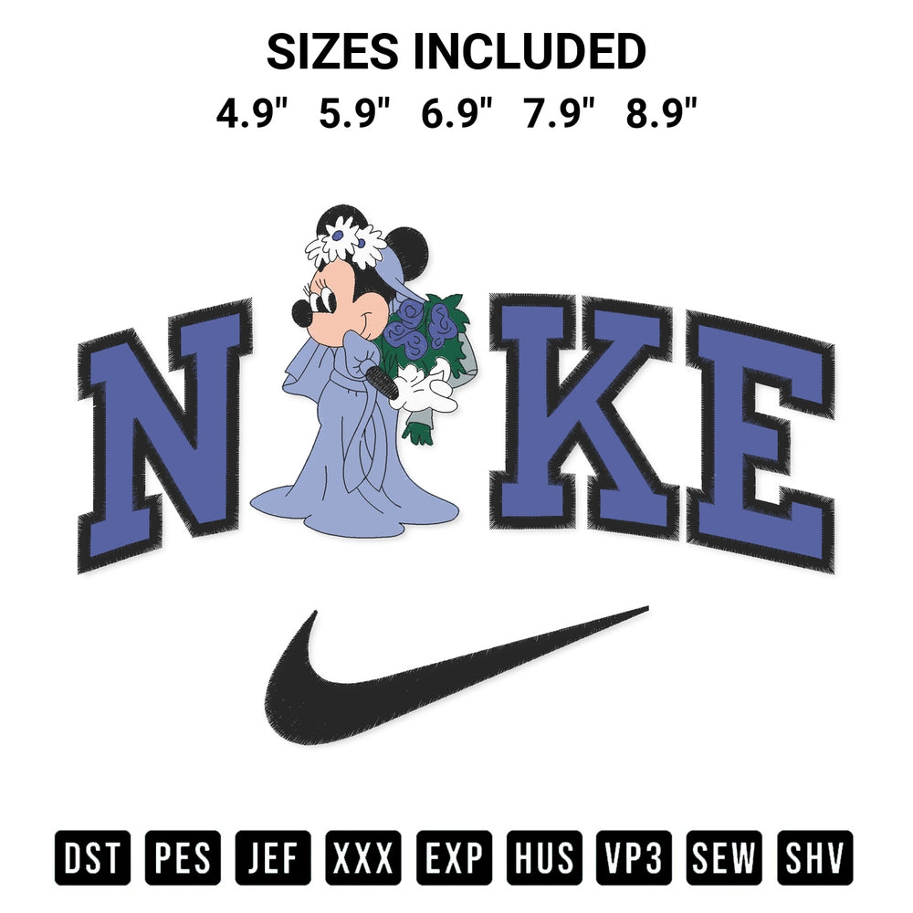 Looking for the perfect pattern? Download the Nike Minnie Mouse Haunted Mansion Embroidery Design embroidery design today at Designspacks.com. Crisp, clean stitching guaranteed. Available sizes: 4.9", 5.9", 6.9", 7.9", 8.9".