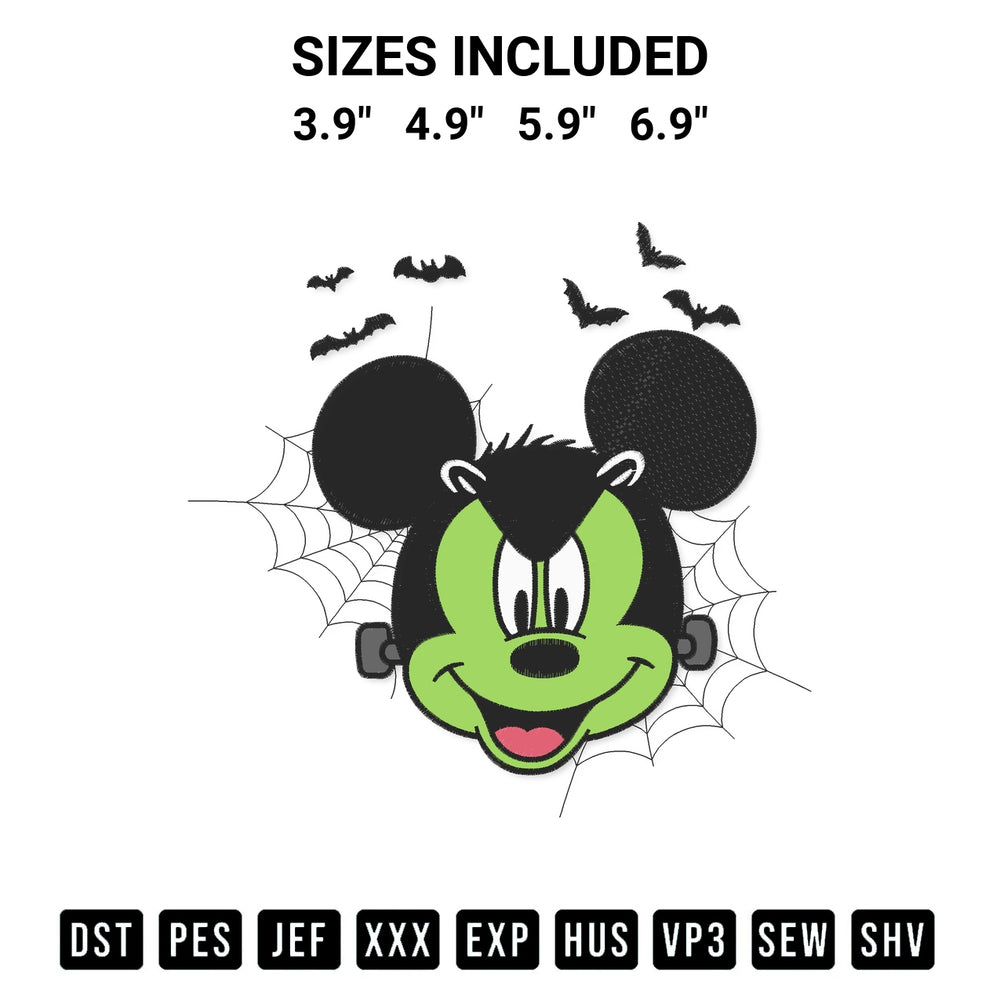 Looking for the perfect pattern? Download the Face Mickey Halloween Embroidery Design embroidery design today at Designspacks.com. Crisp, clean stitching guaranteed. Available sizes: 3.9", 4.9", 5.9", 6.9".