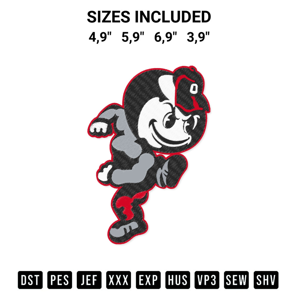 Create amazing crafts with the Brutus Buckeye Ohio State Buckeyes Vintage Brutus Gift Logo Embroidery Design embroidery file. High-quality digital download from Designspacks.com, perfect for beginners and pros. Available sizes: 4,9", 5,9", 6,9", 3,9".