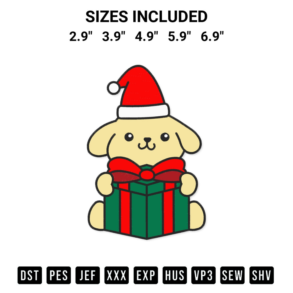 Elevate your next project with our Pompompurin With Christmas Gift Embroidery Design embroidery file. Shop high-quality digital patterns instantly at Designspacks.com. Available sizes: 2.9", 3.9", 4.9", 5.9", 6.9".