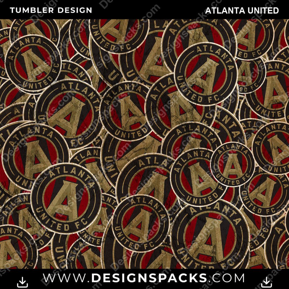 Soccer Logo BG Atlanta United MLS Soccer Tumbler Digital Wrap Design Download