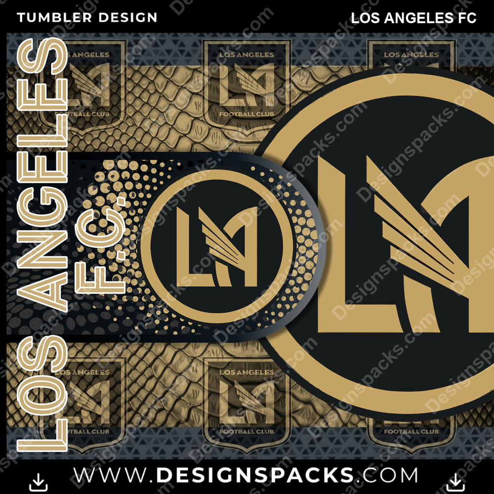 Soccer Hyper Los Angeles FC Tumbler Digital Wrap Design