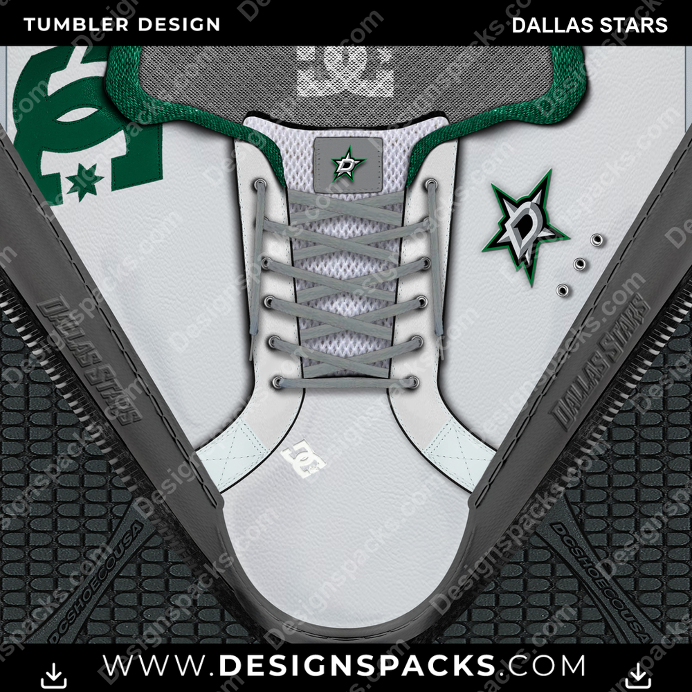 Ice Hockey DC Sneaker Dallas Stars NHL Hockey Tumbler Digital Wrap Design Download
