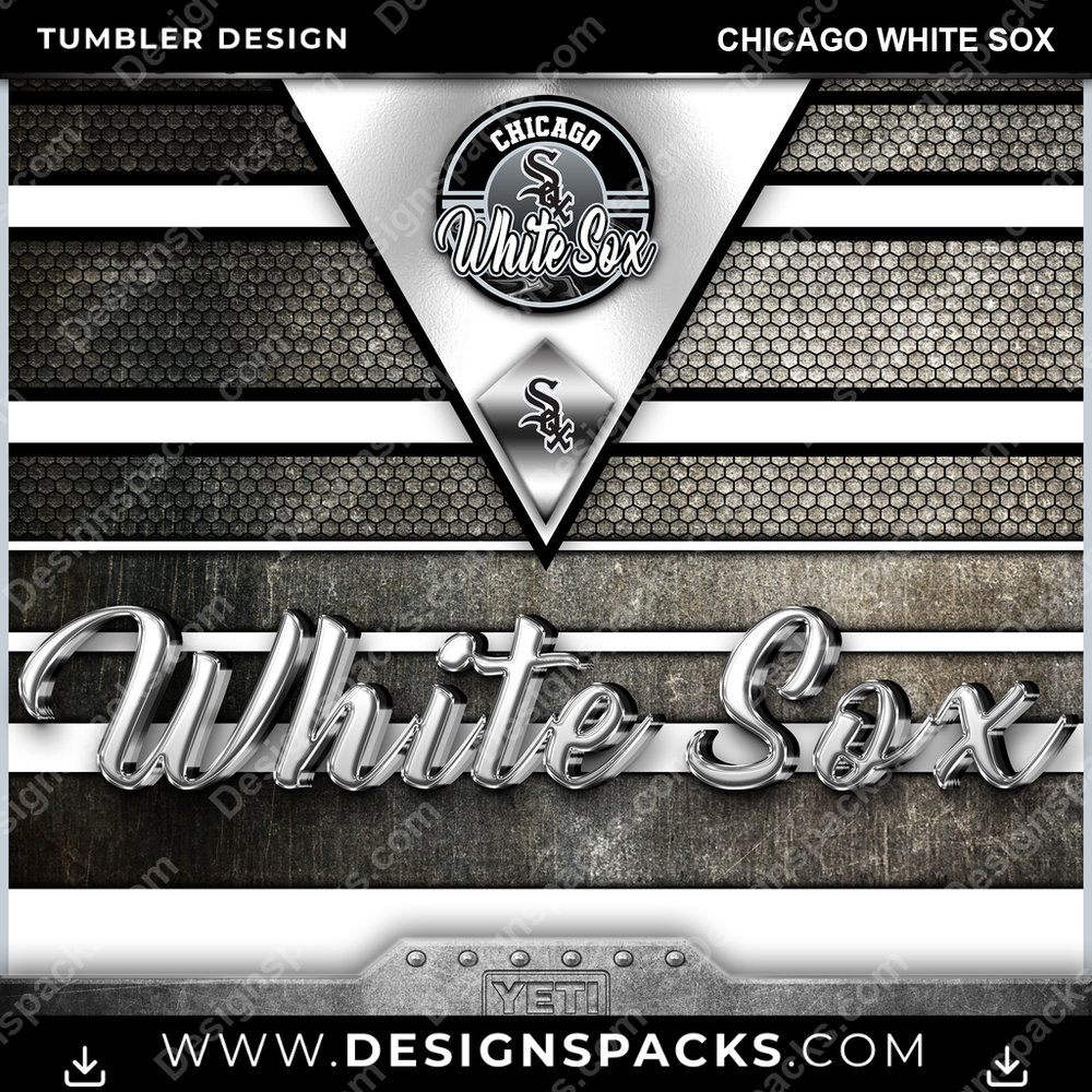 Baseball YETI Chicago White Sox Tumbler Digital Wrap Design