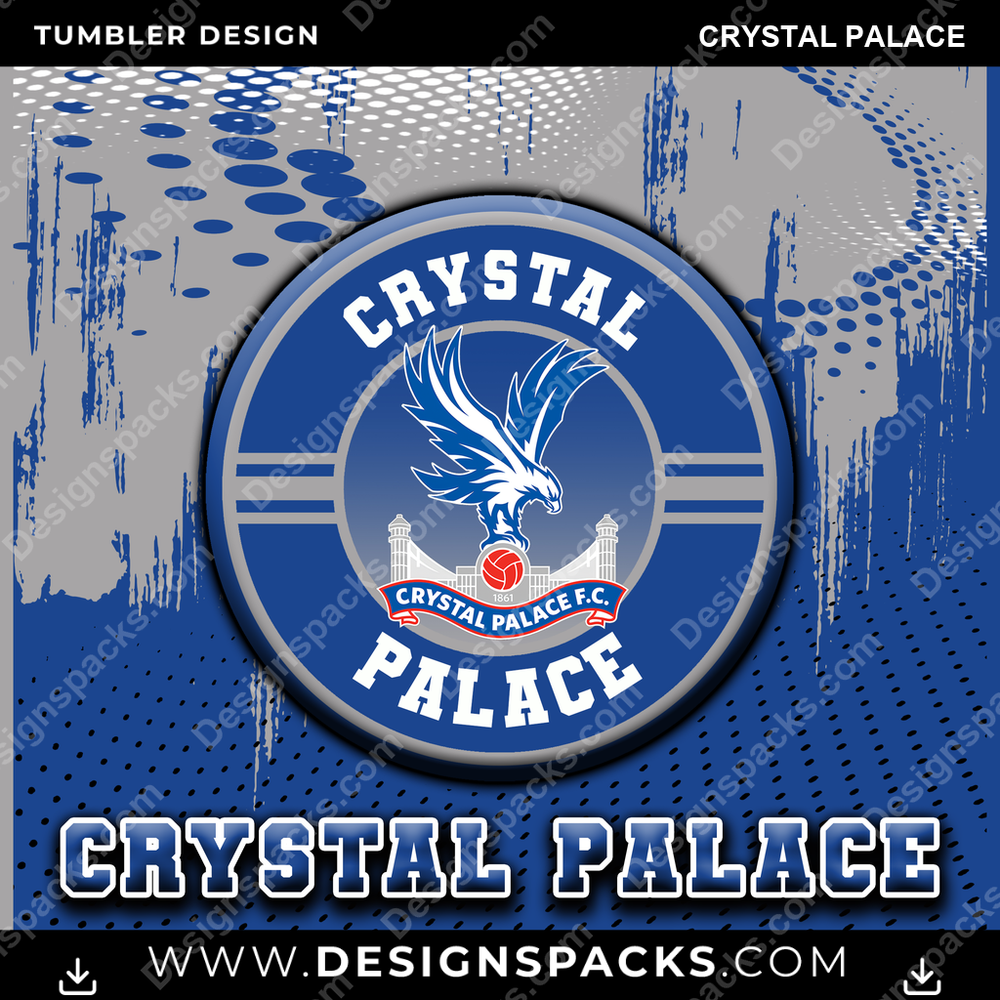 Soccer UK Dot Logo Crystal Palace Tumbler Digital Wrap Design