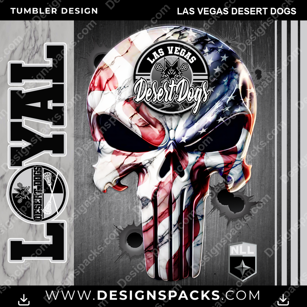 Lacrosse Loyal Las Vegas Desert Dogs PLL Lacrosse Tumbler Digital Wrap Design Download