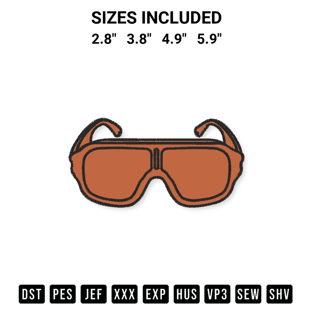 Download the Goggles Embroidery Design machine embroidery design exclusively at Designspacks.com. Premium digitized pattern for apparel and DIY crafts. Available sizes: 2.8", 3.8", 4.9", 5.9".