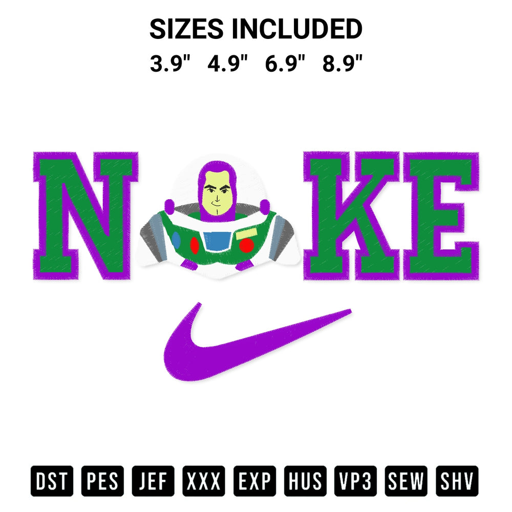Looking for the perfect pattern? Download the Buzz Nike Embroidery Design embroidery design today at Designspacks.com. Crisp, clean stitching guaranteed. Available sizes: 3.9", 4.9", 6.9", 8.9".