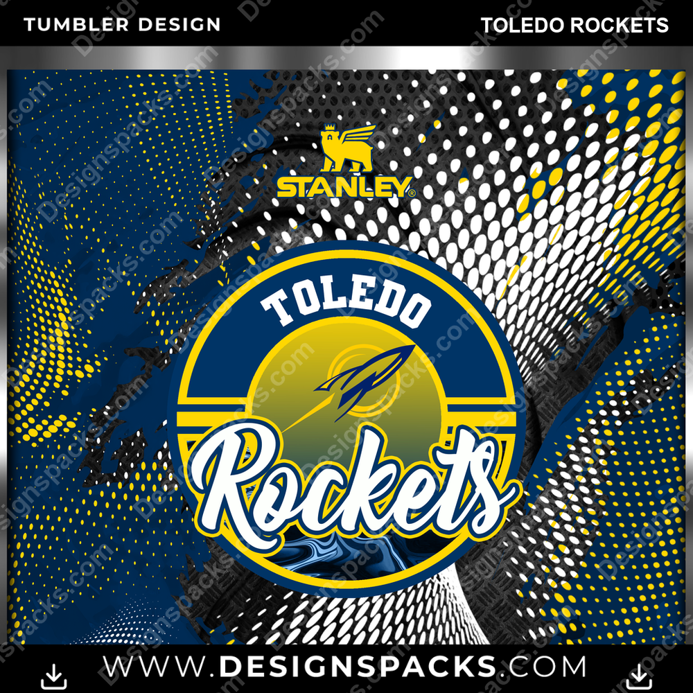 College Sport Stanley Toledo Rockets Tumbler Digital Wrap Design