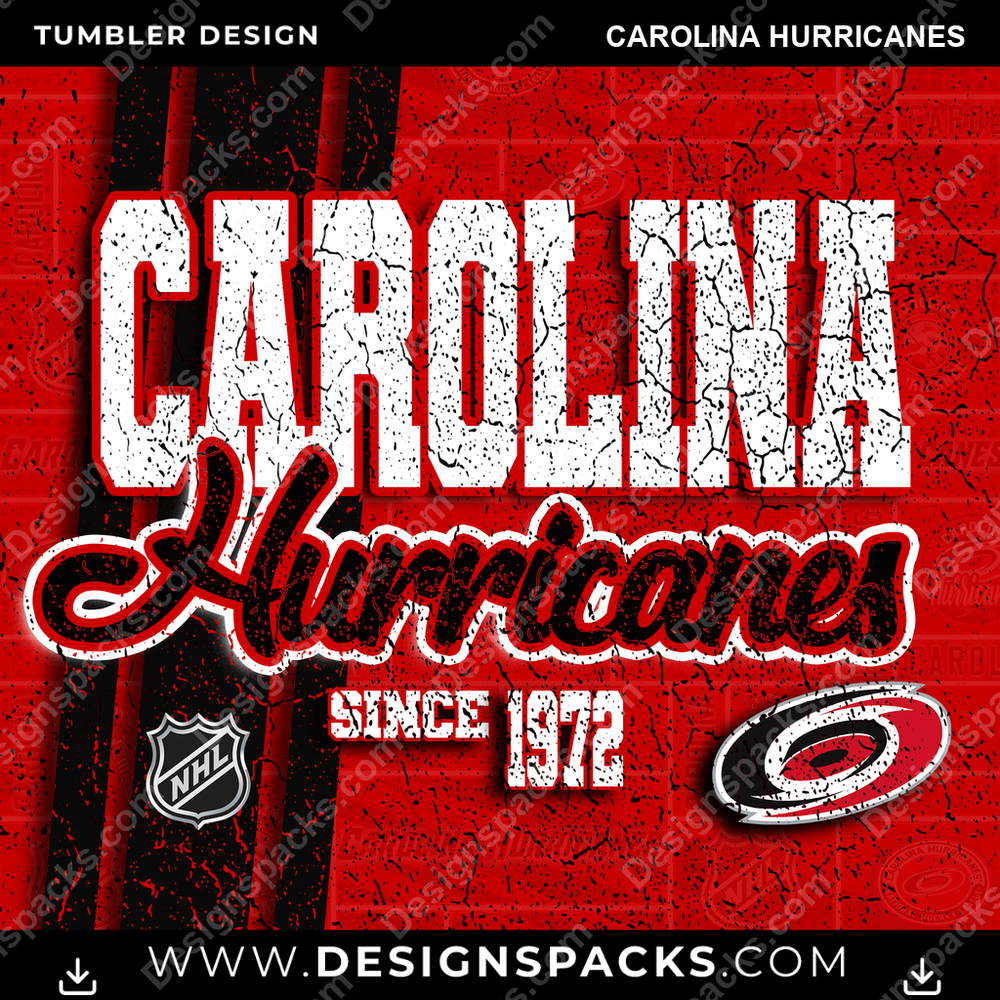 Hockey Grunge Carolina Hurricanes NHL Hockey Tumbler Digital Wrap Design Download