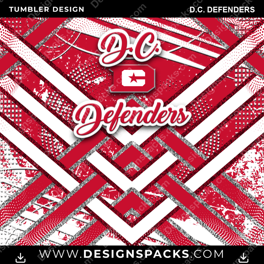 Canada Football Glitter Stripe D.C. Defenders CFL Canada Tumbler Digital Wrap Design Download