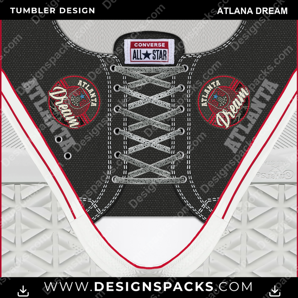 Basketball Converse Atlana Dream Tumbler Digital Wrap Design