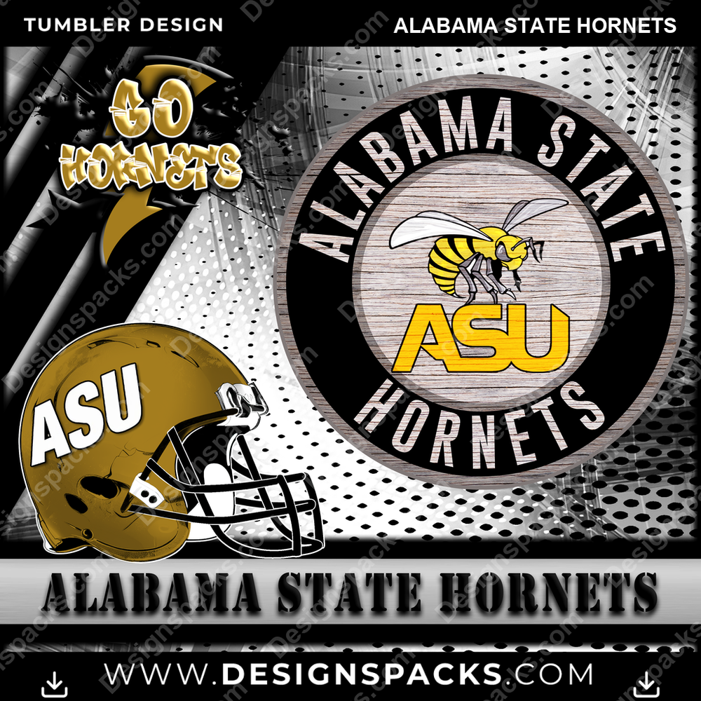 College Sport Go Team 2 Alabama State Hornets NCAA College Sport Tumbler Digital Wrap Design Download