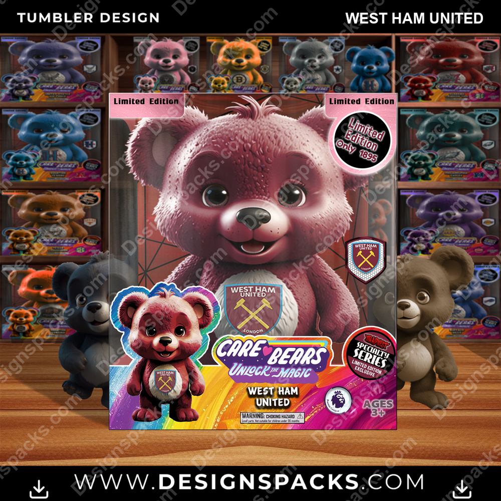 Soccer UK Care Bear Box West Ham United MLS Soccer Tumbler Digital Wrap Design Download