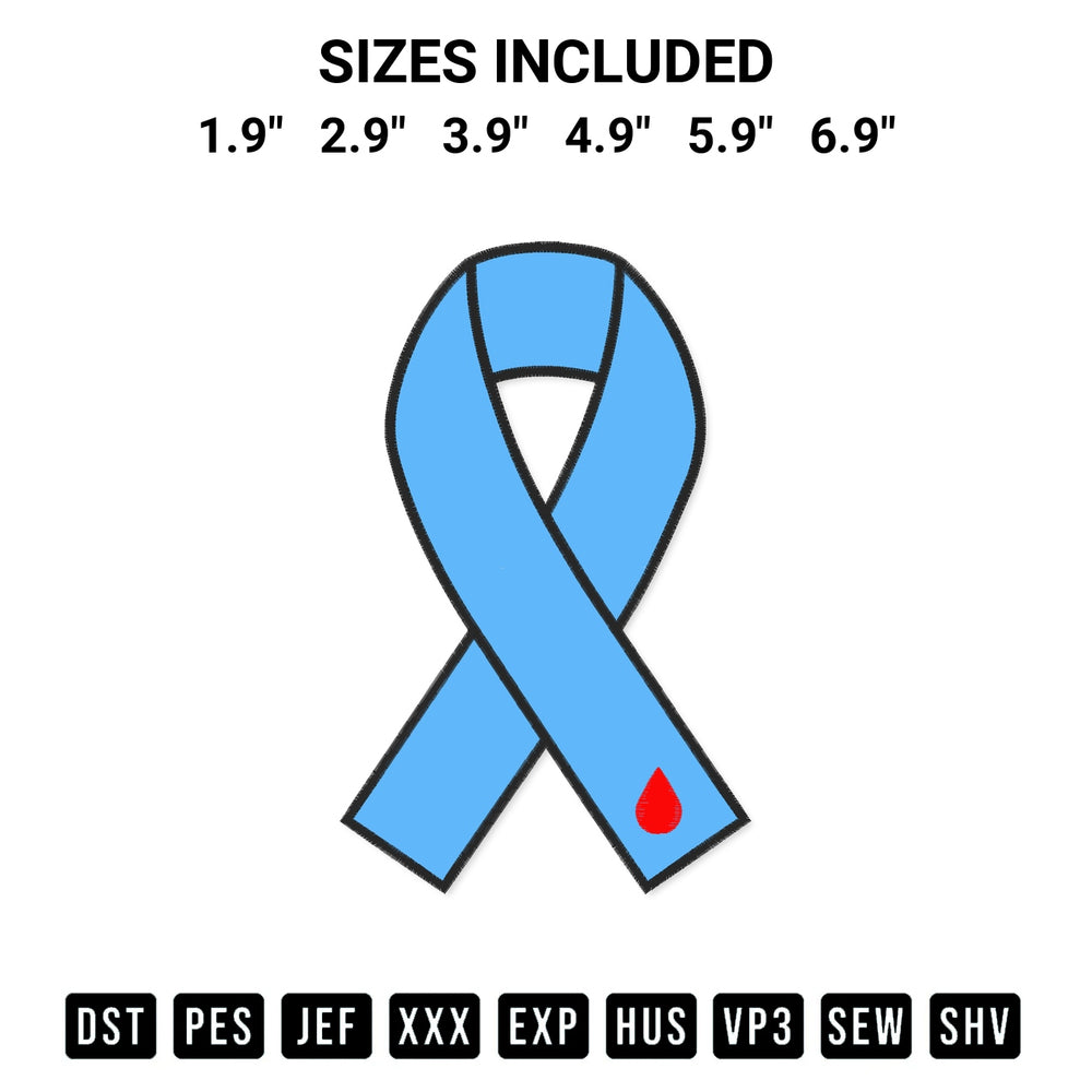 Elevate your next project with our Diabetes Blue Ribbon Embroidery Design embroidery file. Shop high-quality digital patterns instantly at Designspacks.com. Available sizes: 1.9", 2.9", 3.9", 4.9", 5.9", 6.9".