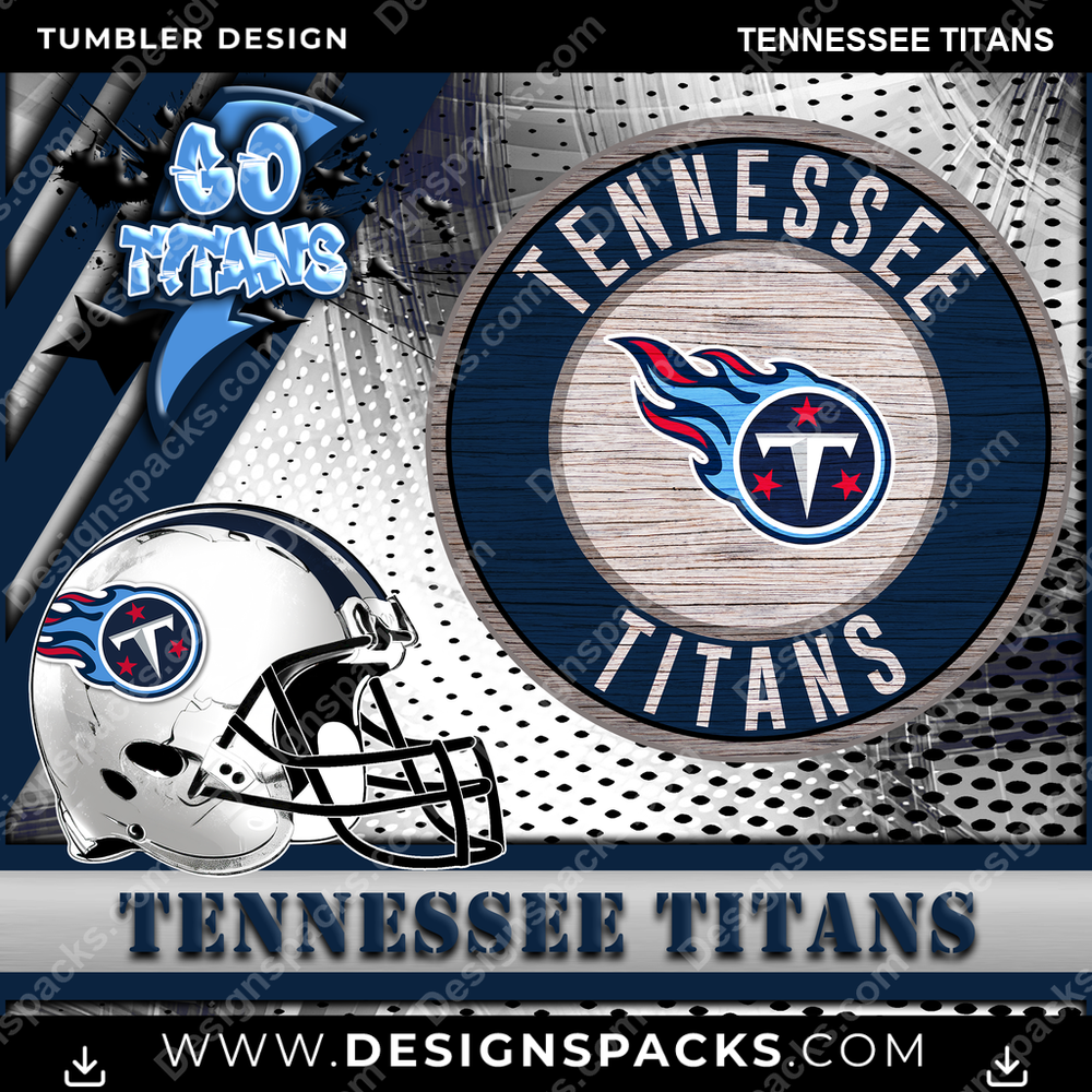 Football Go Team Tennessee Titans Tumbler Digital Wrap Design