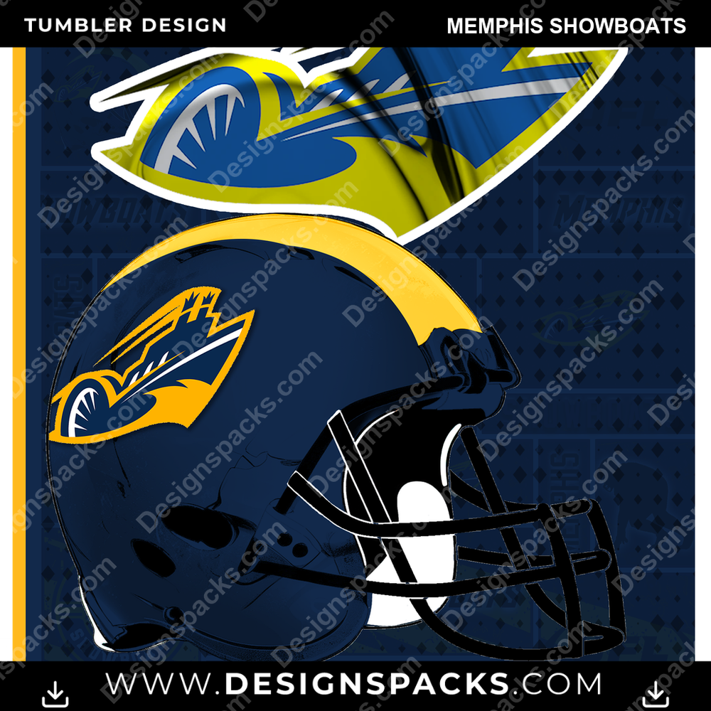 Canada Football Posters Memphis Showboats CFL Canada Tumbler Digital Wrap Design Download