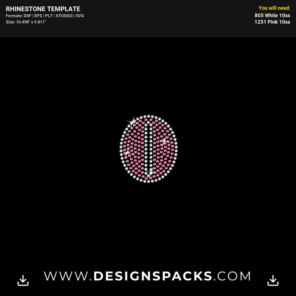 Bgart1 Numbers Rhinestone Digital Template