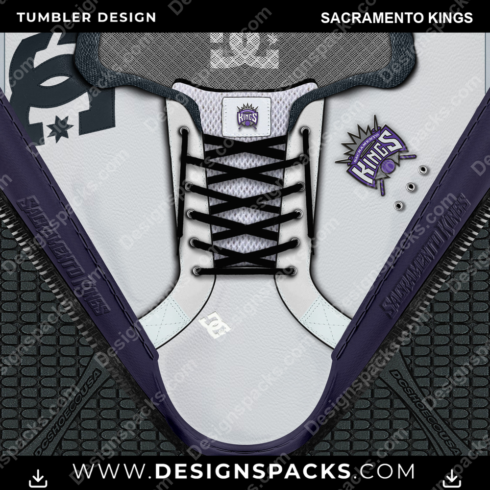 Basketball DC Sneaker Sacramento Kings Tumbler Digital Wrap Design