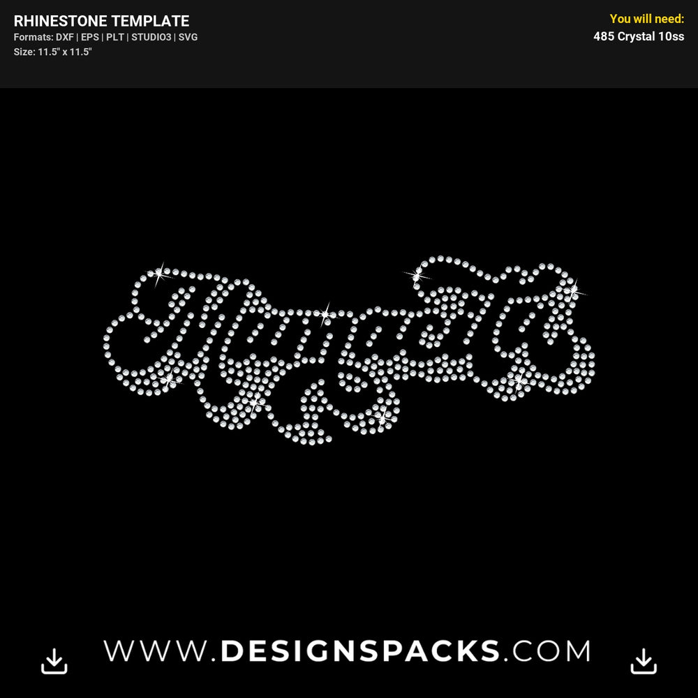 Mamacita Rhinestone Digital Template