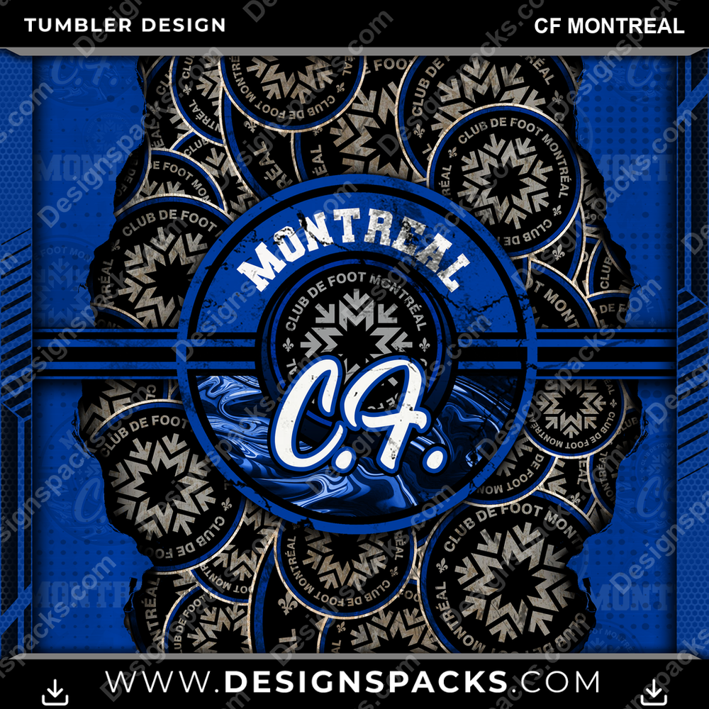 Soccer Ripped CF Montreal Tumbler Digital Wrap Design