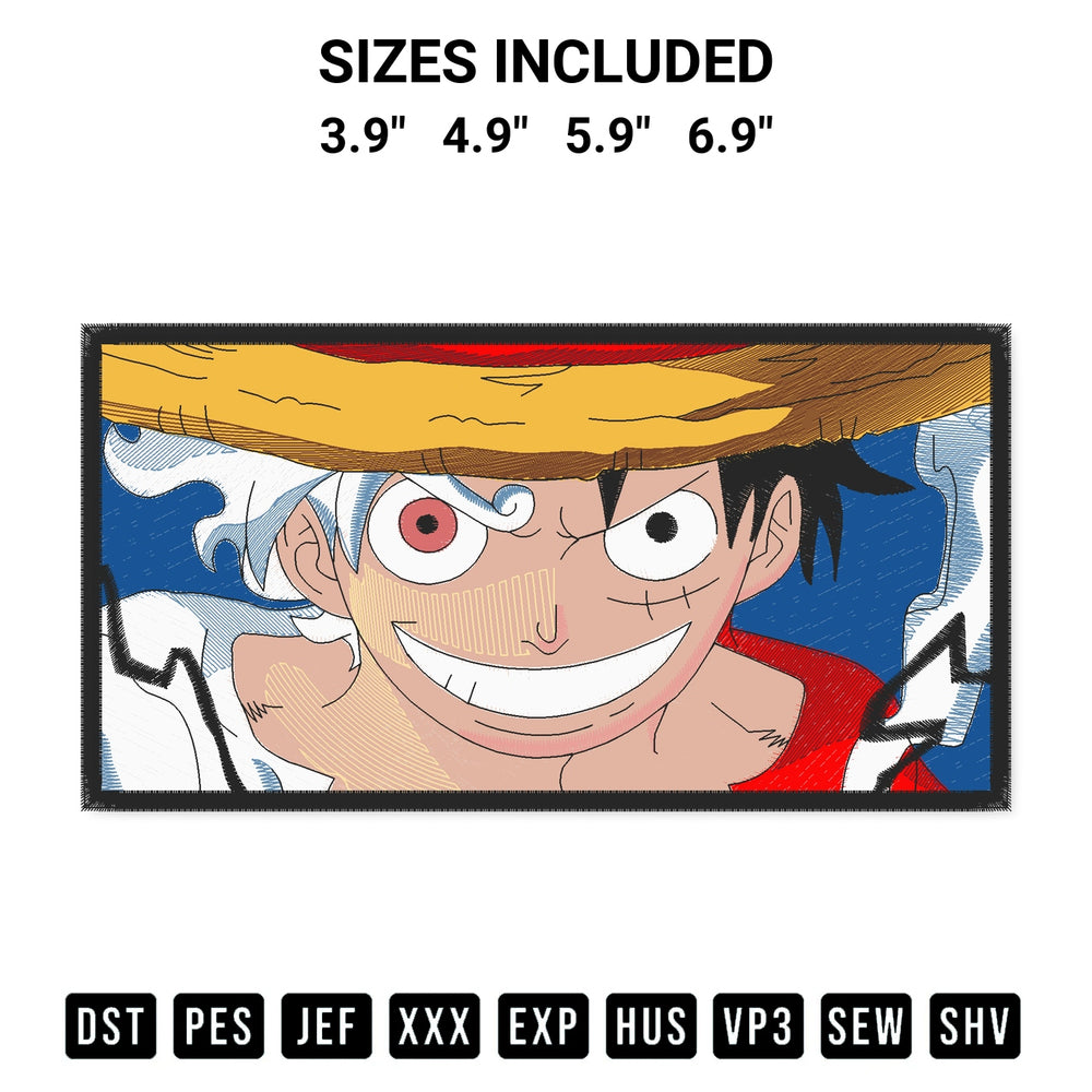 Create amazing crafts with the Luffy One Piece Latest Combination Embroidery Design embroidery file. High-quality digital download from Designspacks.com, perfect for beginners and pros. Available sizes: 3.9", 4.9", 5.9", 6.9".