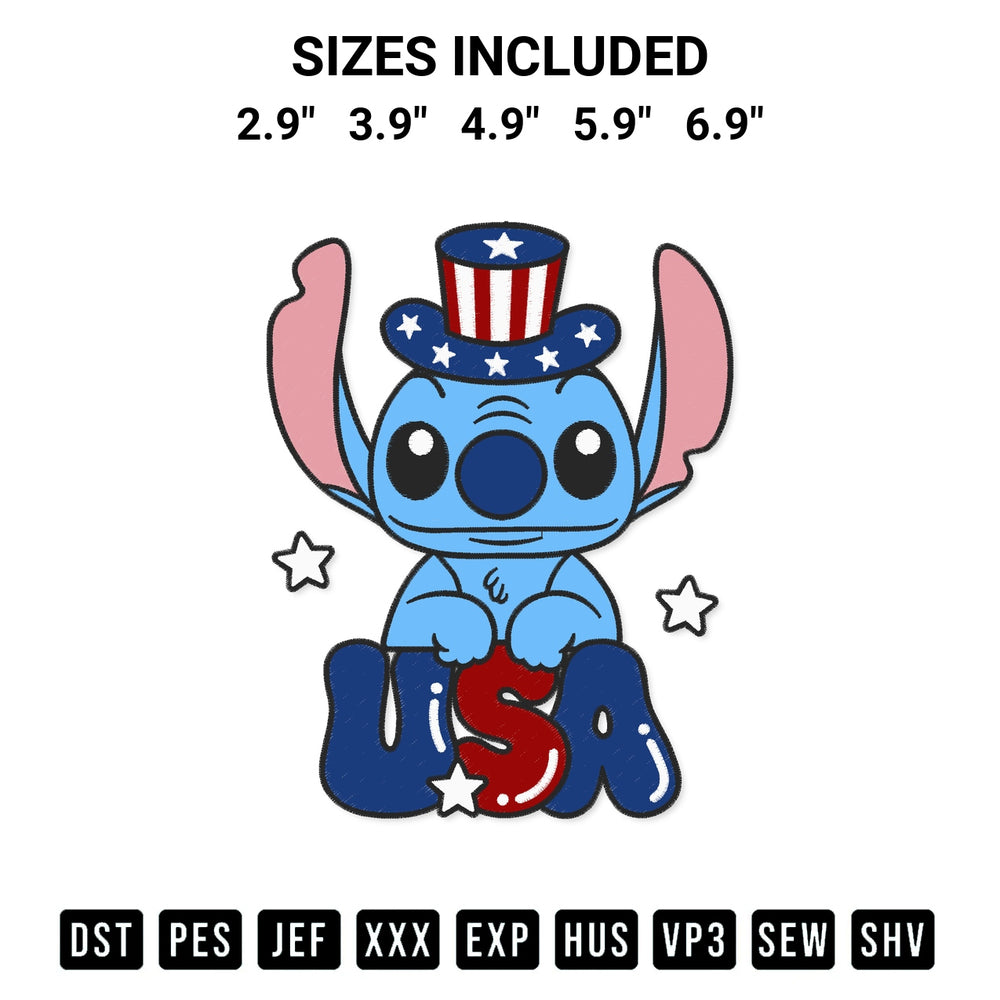 Shop the Stitch Usa Embroidery Design machine embroidery pattern at Designspacks.com. Beautifully digitized for flawless stitching on any fabric. Available sizes: 2.9", 3.9", 4.9", 5.9", 6.9".