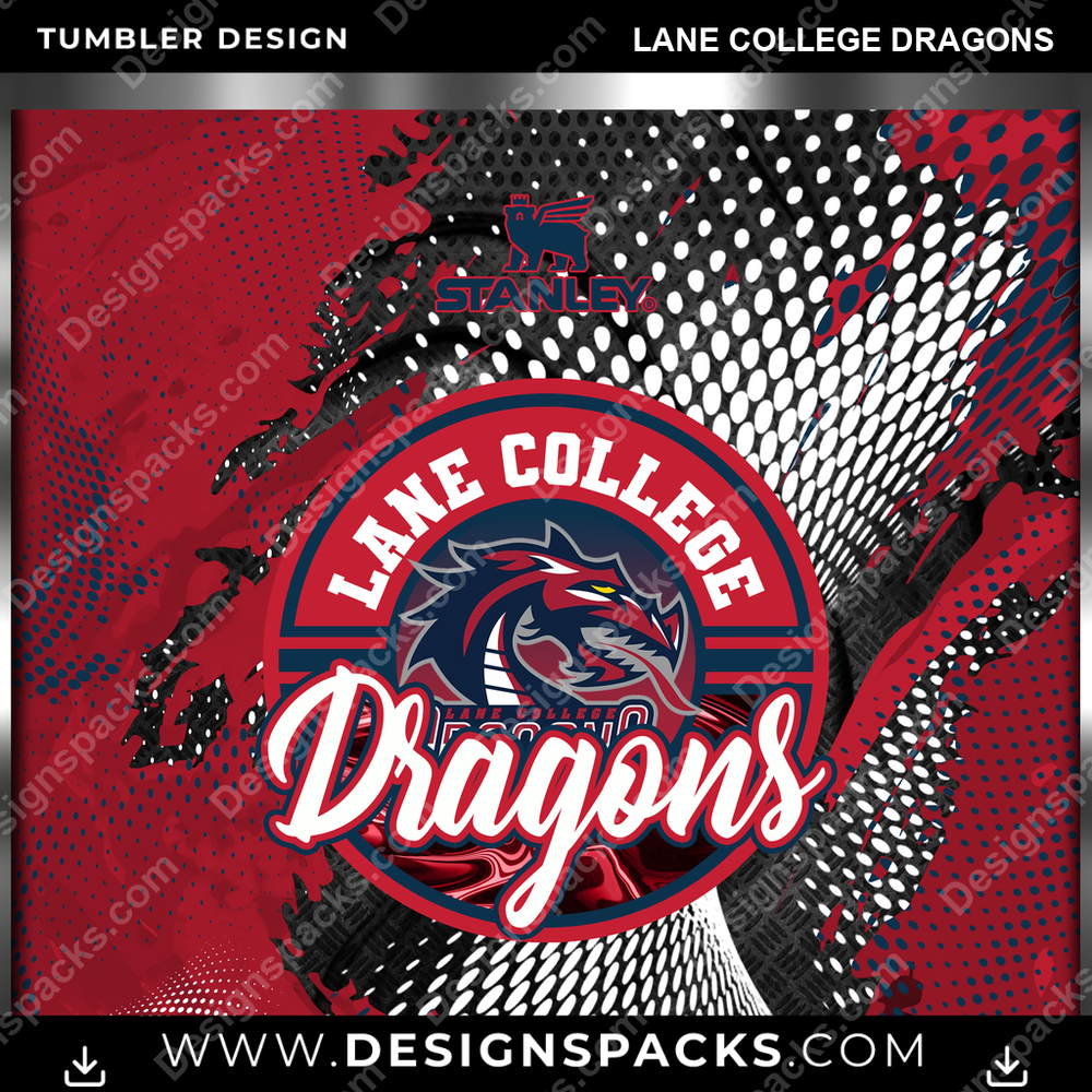 College Sport Stanley Lane College Dragons NCAA College Sport Tumbler Digital Wrap Design Download