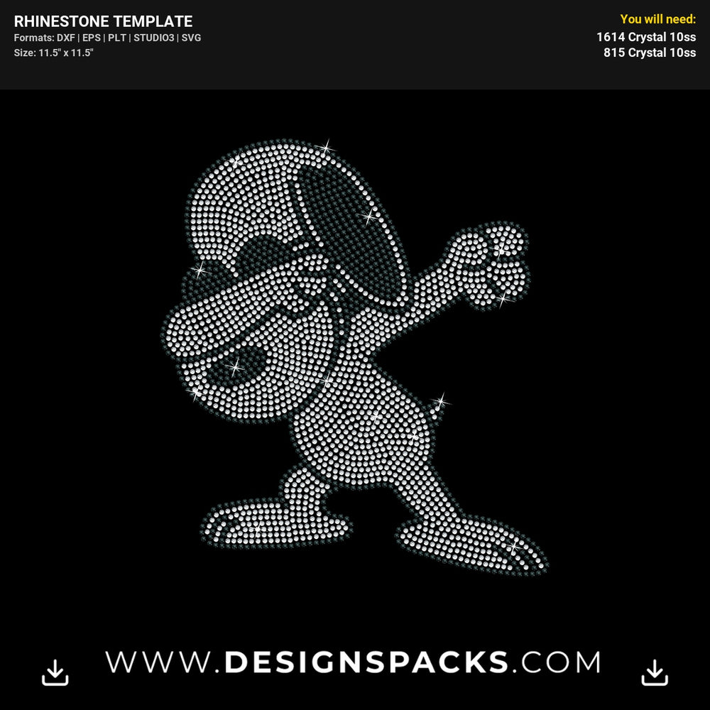 Dabbing Snoopy Rhinestone Digital Template