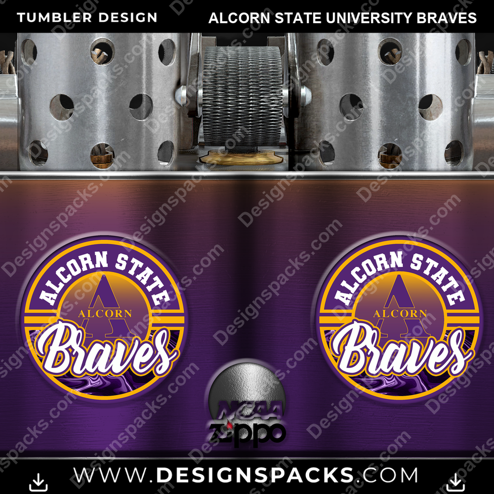 College Sport Zippo Lighter Alcorn State University Braves NCAA College Sport Tumbler Digital Wrap Design Download