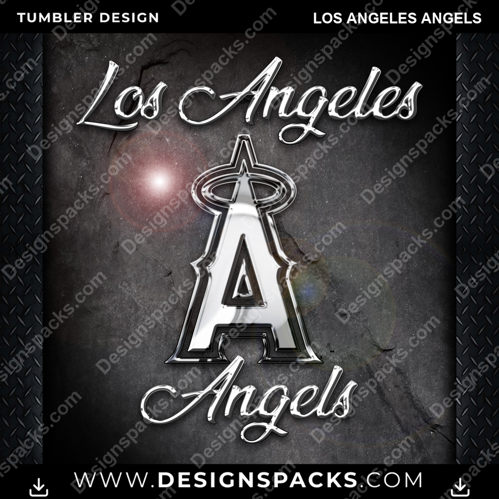 Baseball Chrome Los Angeles Angels Becher Digitales Wrap-Design
