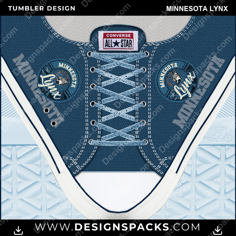 Basketball Converse Minnesota Lynx Tumbler Digital Wrap Design