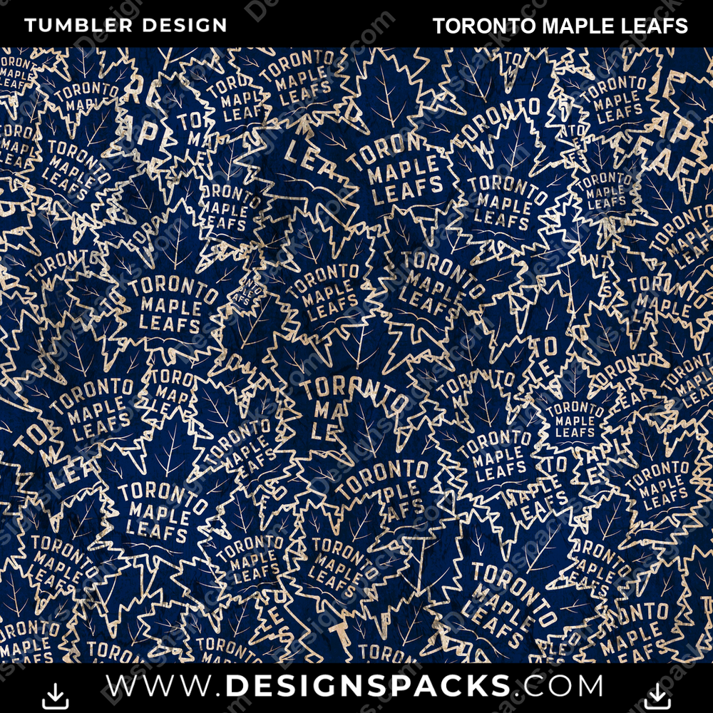 Hockey Logo BG Toronto Maple Leafs Tumbler Digital Wrap Design