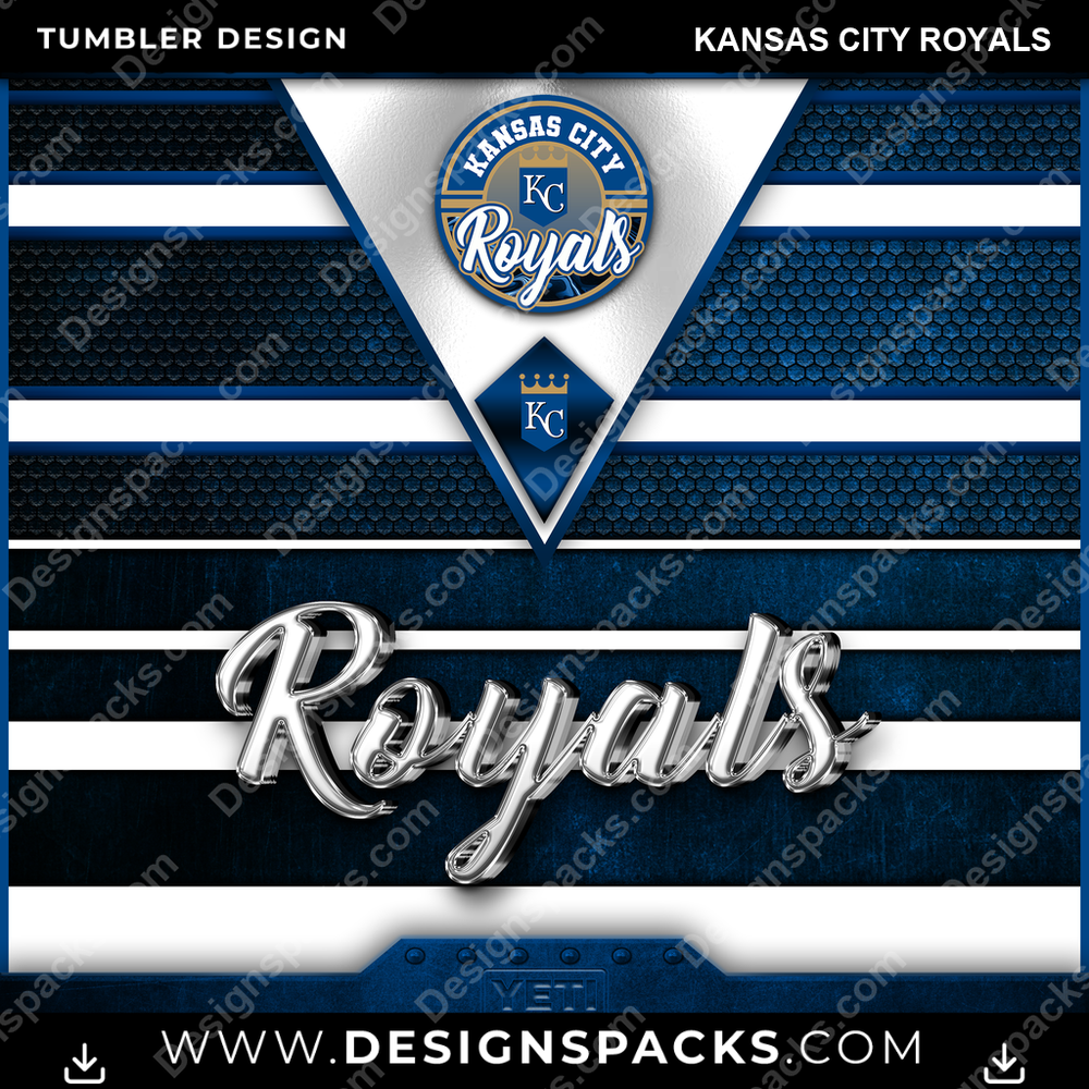 Baseball YETI Kansas City Royals Tumbler Digital Wrap Design