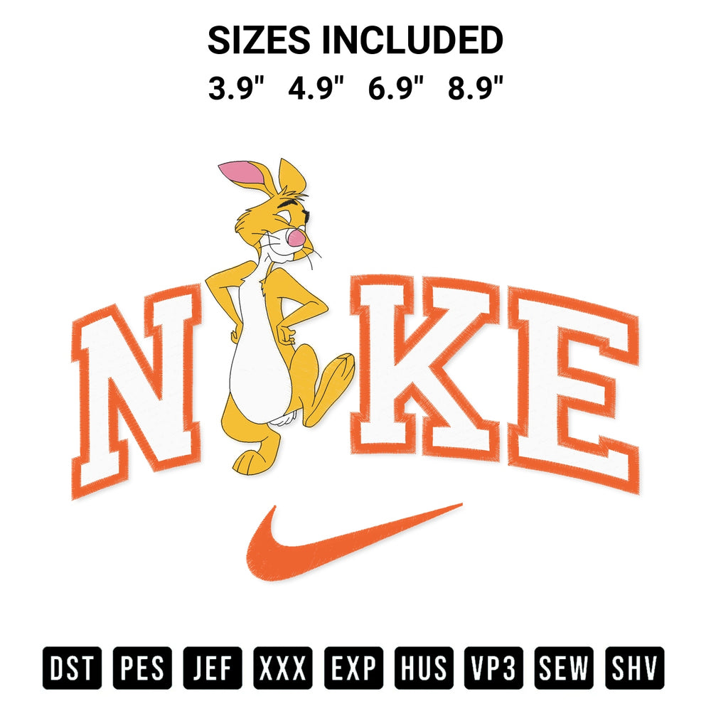 Shop the Nike Disney Rabbit Embroidery Design machine embroidery pattern at Designspacks.com. Beautifully digitized for flawless stitching on any fabric. Available sizes: 3.9", 4.9", 6.9", 8.9".