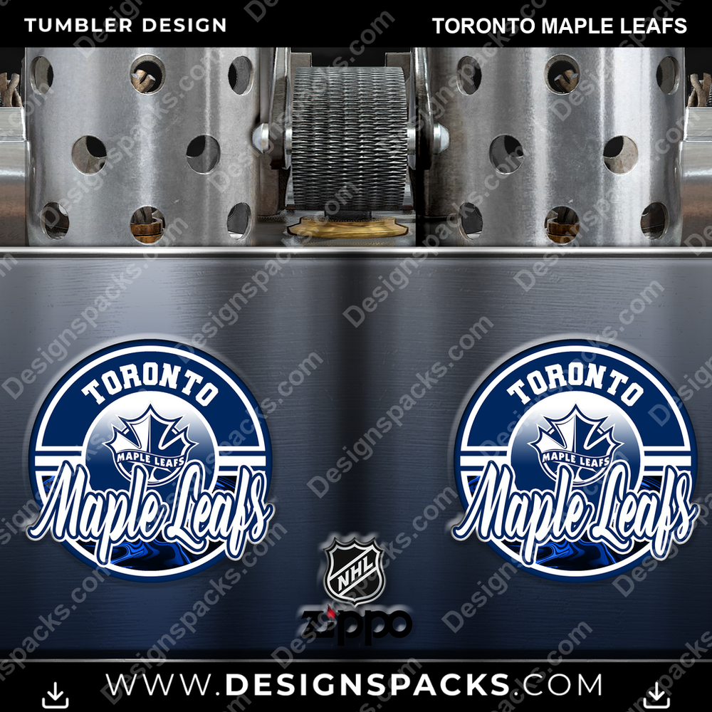 Ice Hockey Zippo Lighter Toronto Maple Leafs Tumbler Digital Wrap Design