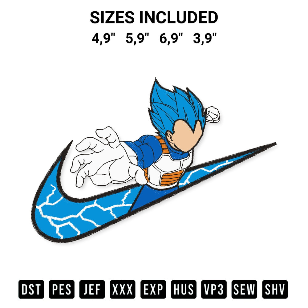 Discover the perfect addition to your crafting collection: Vegeta Dragon Ball Embroidery Designs Embroidery Design embroidery file. Instantly available at Designspacks.com. Available sizes: 4,9", 5,9", 6,9", 3,9".