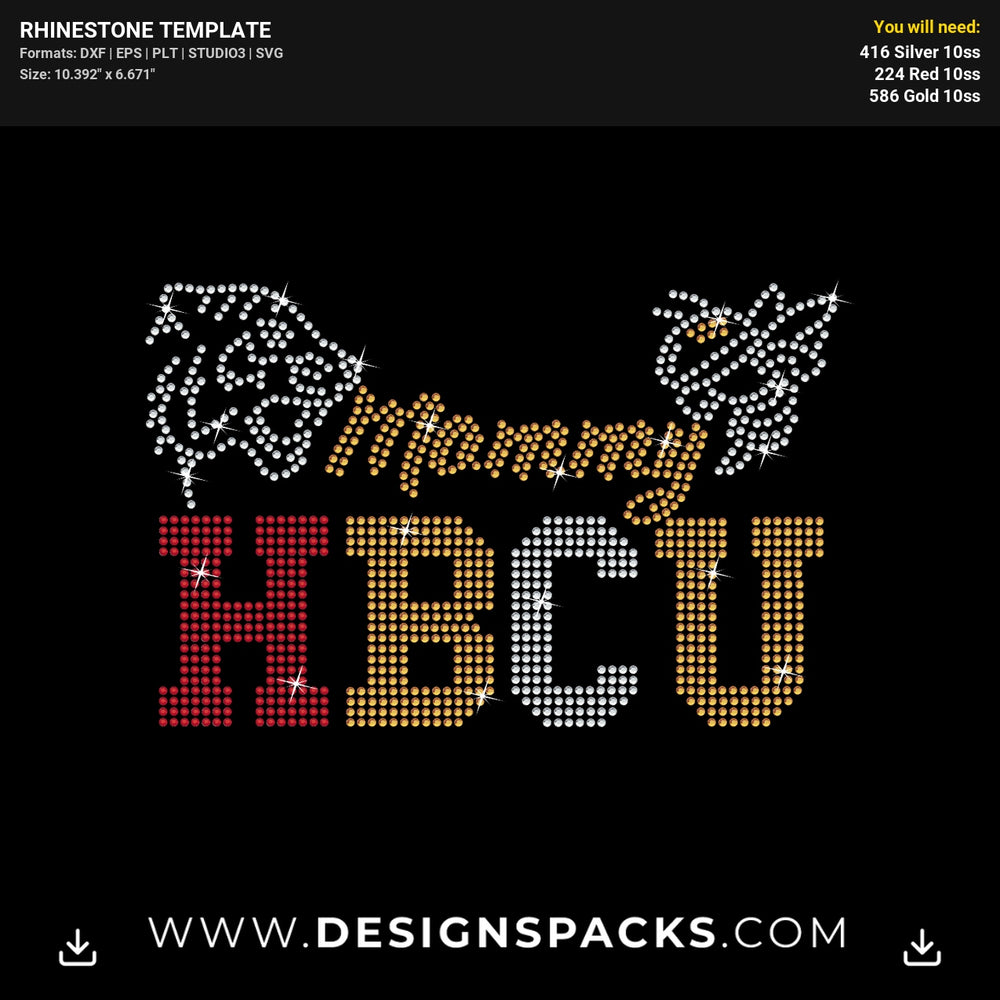 Hbcu Mommy Bama State Tuskegee Rhinestone Digital Template