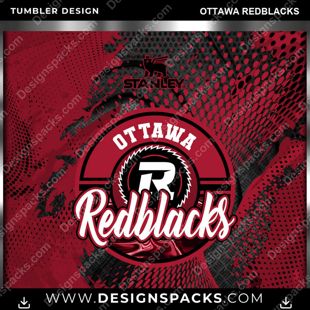 Canada Football Stanley Ottawa Redblacks Tumbler Digital Wrap Design