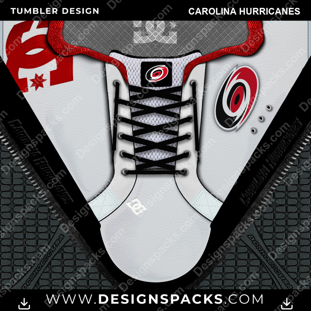 Ice Hockey DC Sneaker Carolina Hurricanes NHL Hockey Tumbler Digital Wrap Design Download