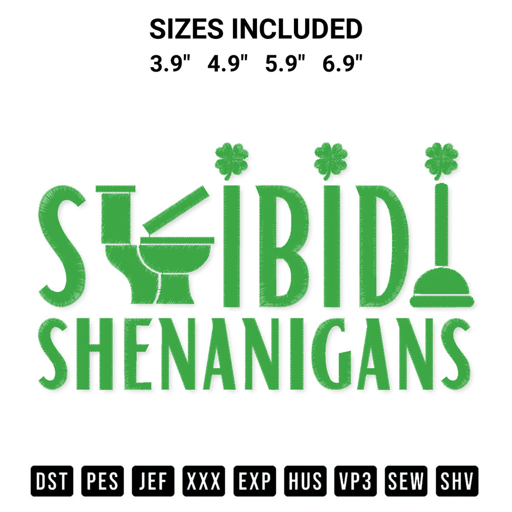 Create amazing crafts with the Skibidi Shenanigans Embroidery Design embroidery file. High-quality digital download from Designspacks.com, perfect for beginners and pros. Available sizes: 3.9", 4.9", 5.9", 6.9".